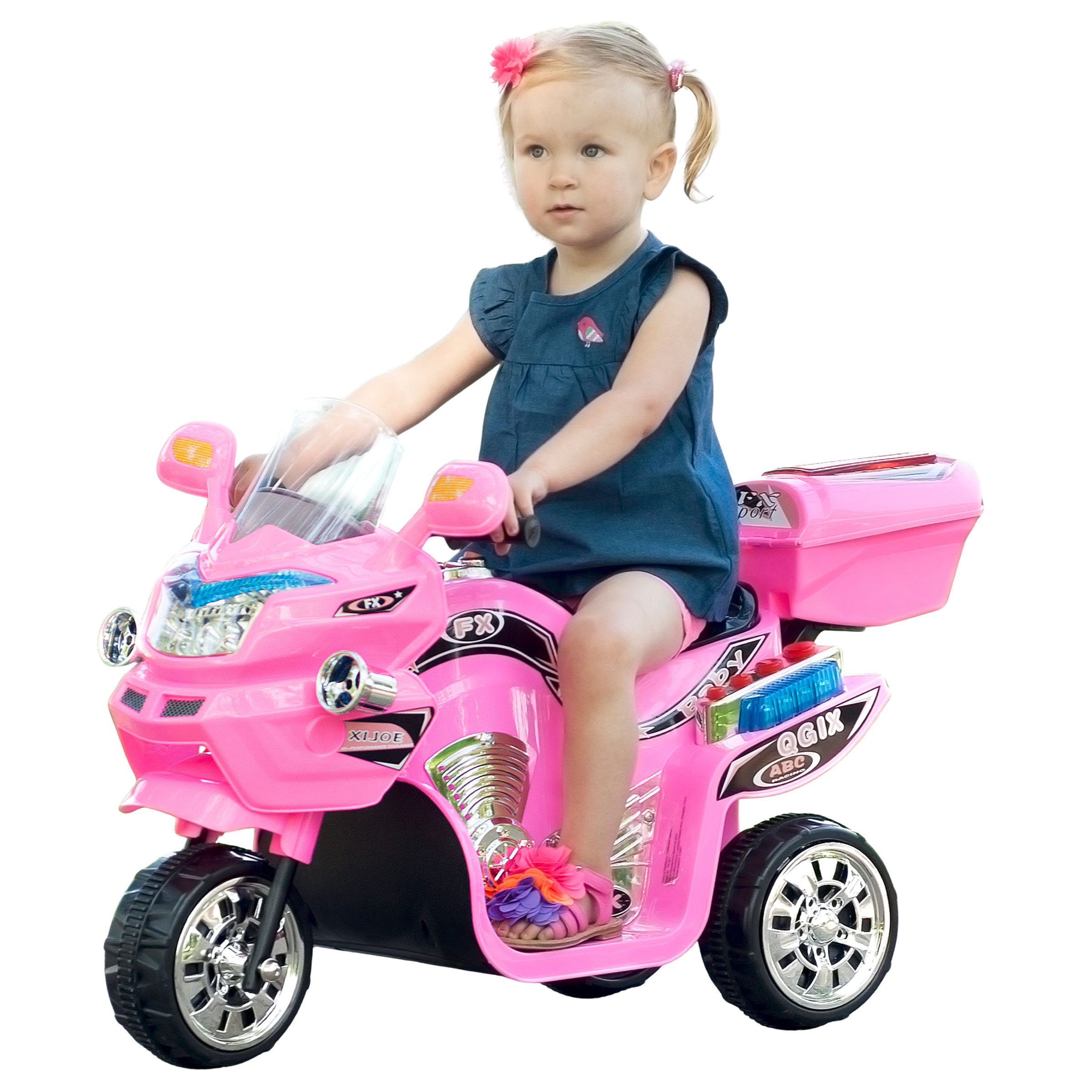 Toy Time Kids Motorcycle Toy - 6V Battery Powered 3-Wheel Electric